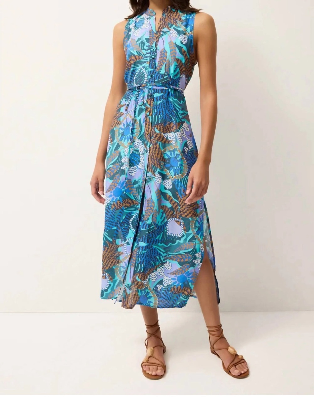 Marie Oliver Kirkley Sleeveless Midi Dress in Medusa